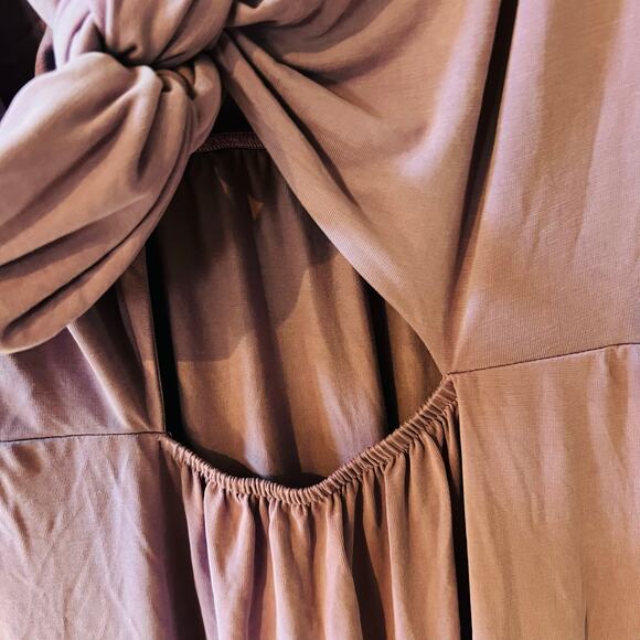 Eloquii Purple Tie Front Spaghetti Strap Maxi Dress Size 22 NWT - Picture 5 of 9